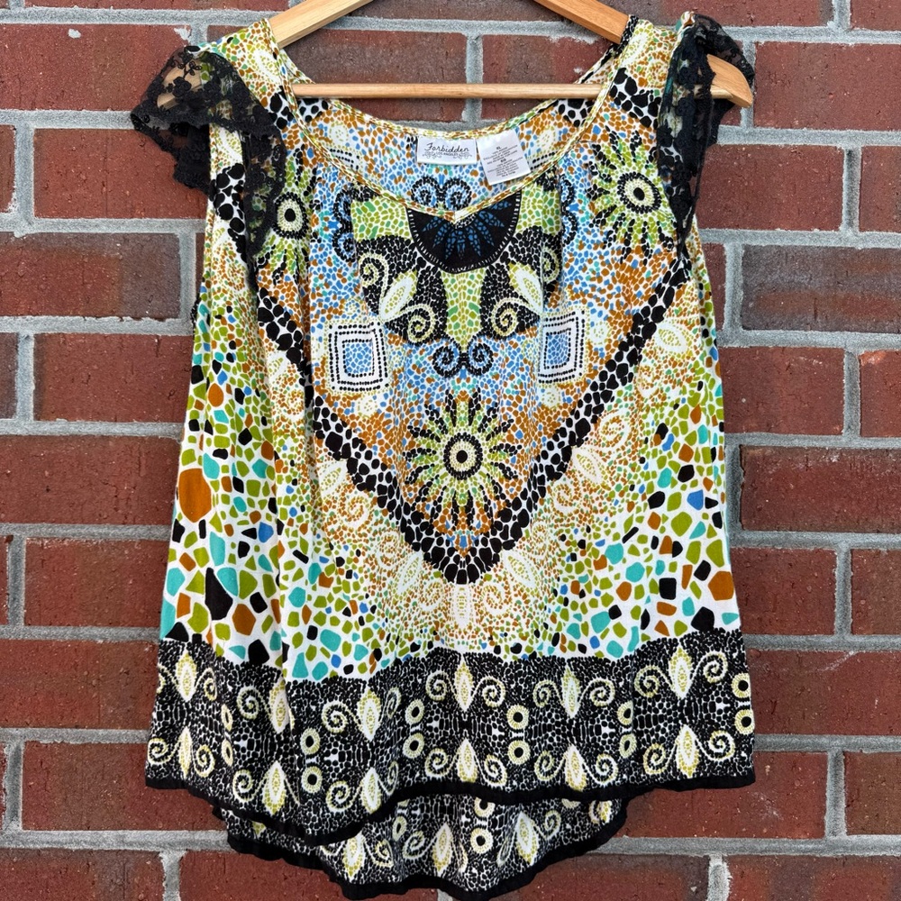 Colorful Patterned Women's Top